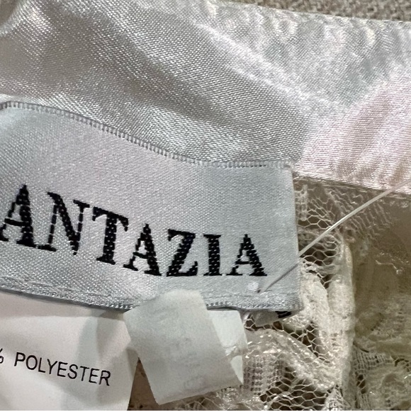 Fantazia Vintage lace Knit long sleeve blouse size S Small Sheer - Front Button - Picture 10 of 14